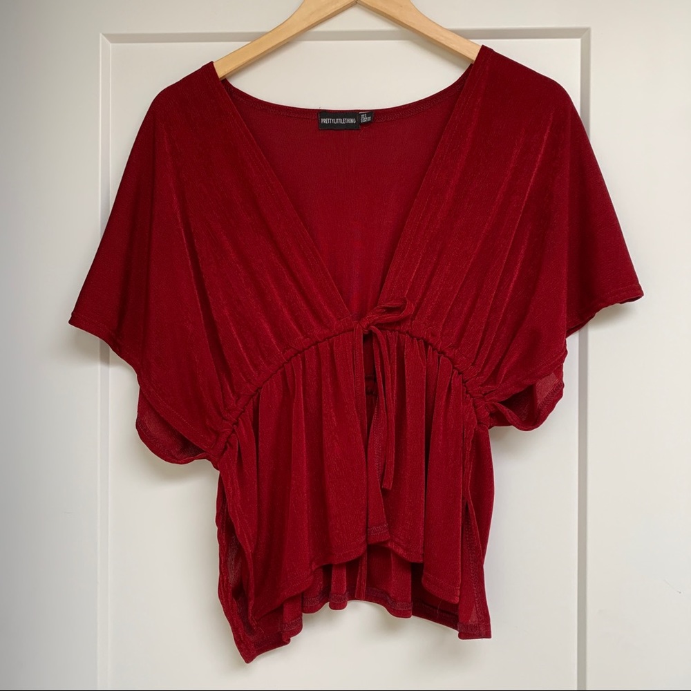 Pretty Little Thing Tie-Front Top